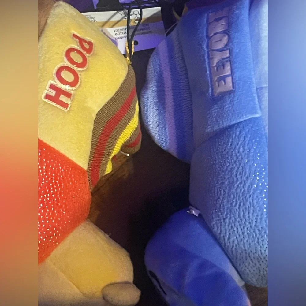 NWT Disney Winnie the Pooh & Eeyore Toddler Slippers Size 9/10 Plush Cozy Cute‎